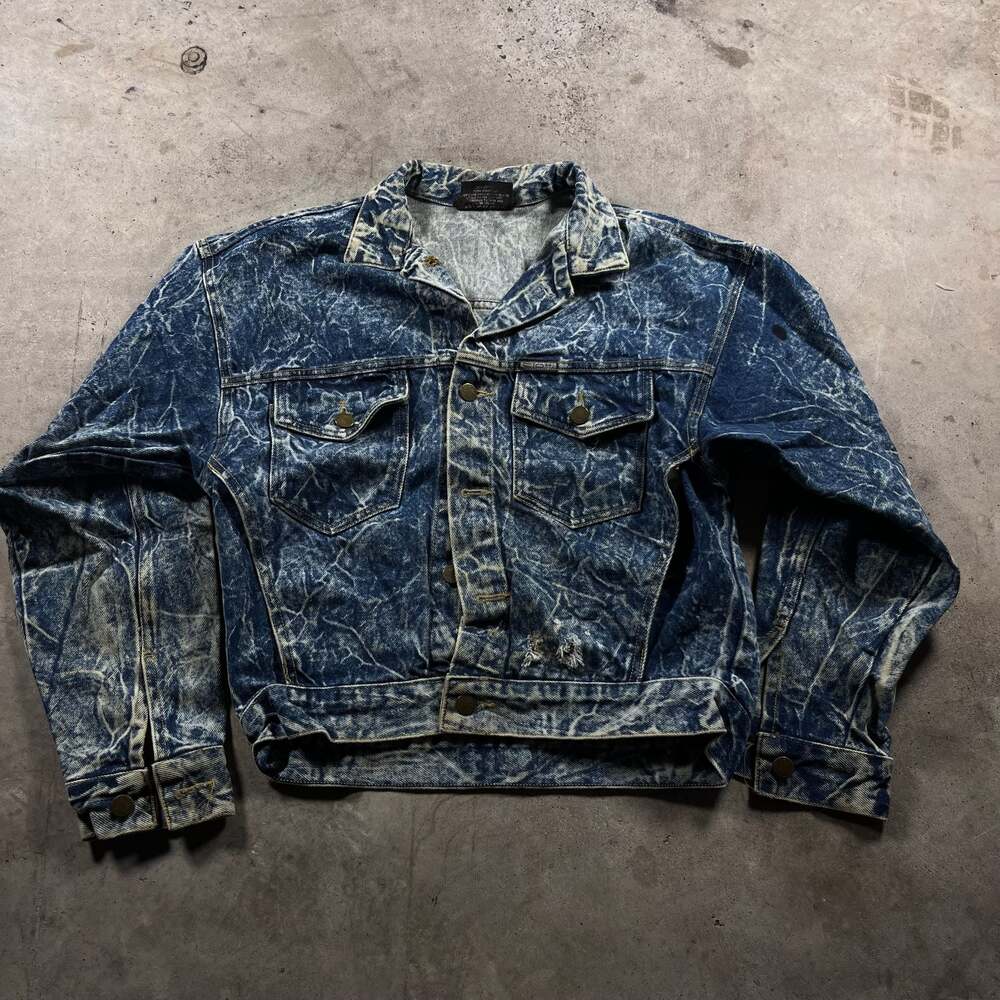 Vintage Ciotti Acid Wash Denim Jacket Size S
